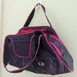 CHAMPION Performance Cushioned Duffle Bag Athletic Gym Fitness Purple Hot Pink